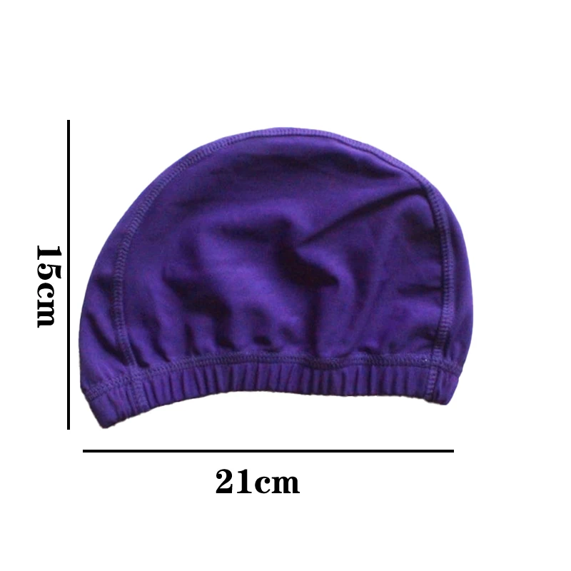 Cuffie da bagno Ultra sottili taglia libera comode cuffie da nuoto per uomo donna protezione per le orecchie in Nylon elastico cappello da nuoto per capelli lunghi