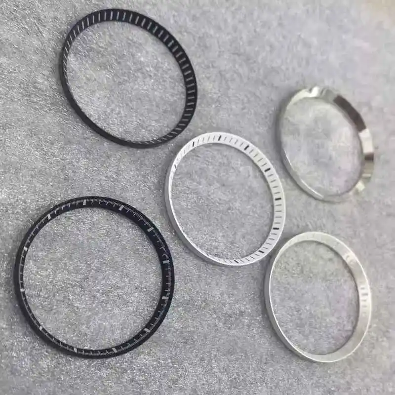 

Watch Parts 31.3mm*27.5mm Plastic Black Silver Watch Chapter SKX007 009 Scale Insert Ring for NH35 NH36 4R 6R Movement