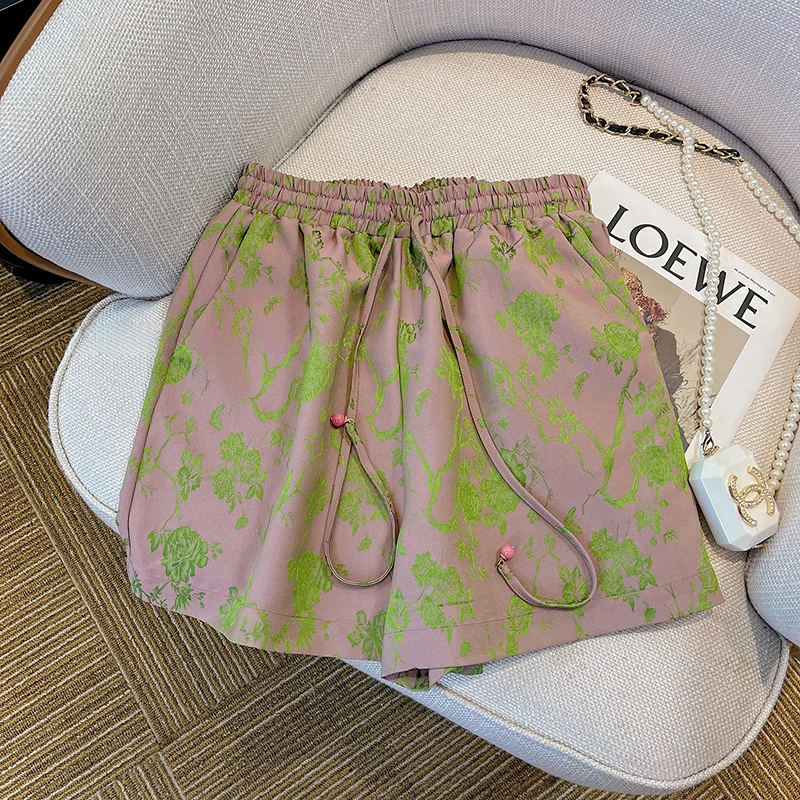 

High Waist Wide Leg Sports orts ex Summer New Sle Casual Comfortable Breathable Faionable Taped Color Straight Tube...