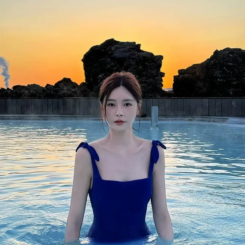 

Женский слитный купальник Menhen для термальных источников, модный пляжный купальник 2024 года, быстросохнущий, с фиксированными чашками