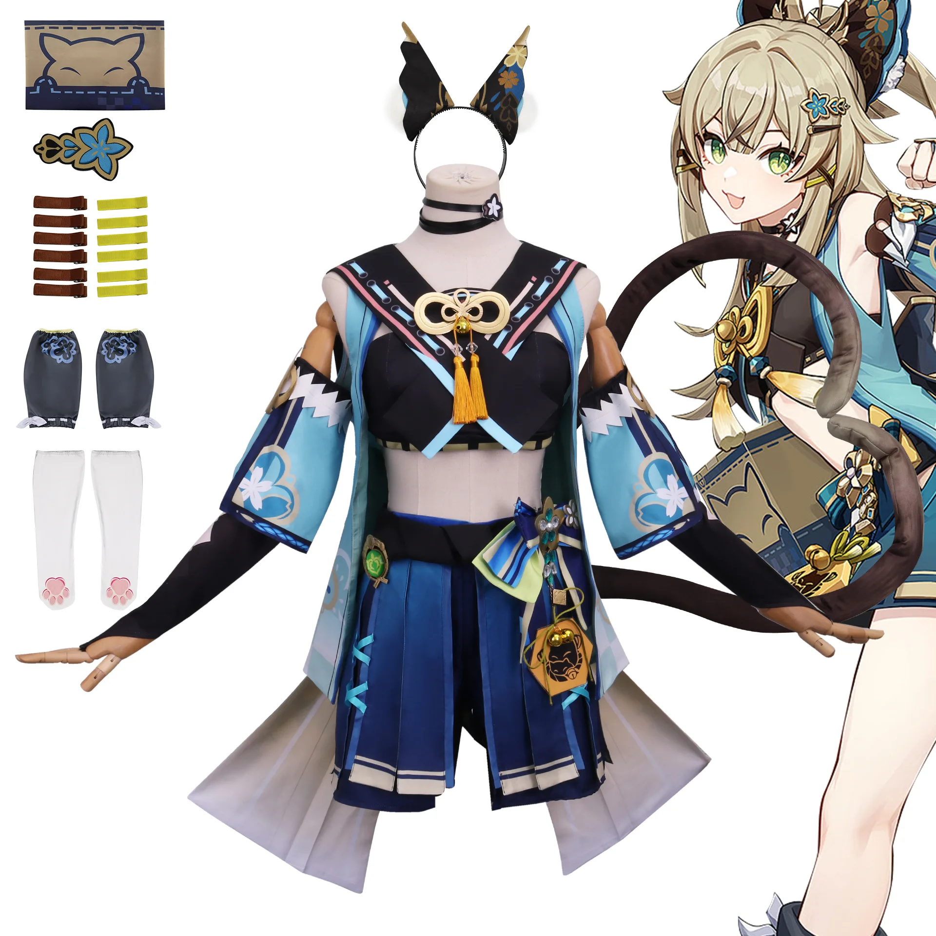 

Yuan Shen Inagi Qi Liangliang Cos Costume New Role Grass Shooter Two-dimensional Animation Game Cosplay Costume Woman