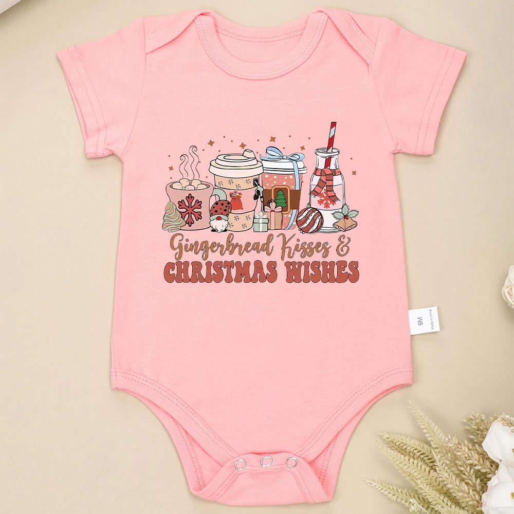 Christmas Aesthetic Clothes for Boy and Girl Cotton Romper Beautiful Feativel Vibe Newborn Baby Bodysuit Winter Home Xmas Onesie