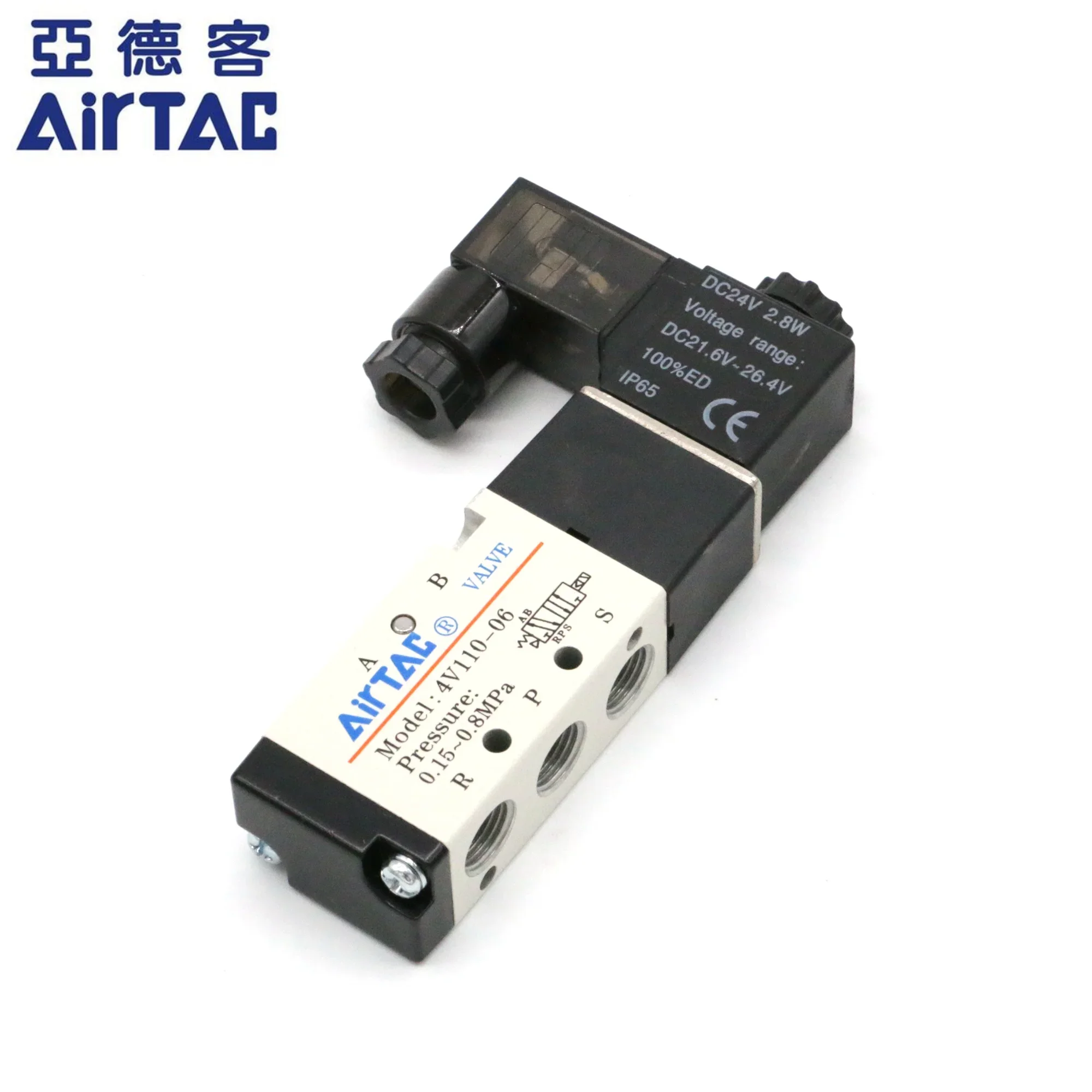 Two Position Five Way Solenoid Valve 4V110-06 24V AirTAC ACF Repair Machine LCD