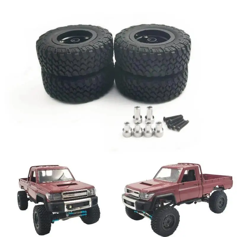 Mn RC Crawler Rubber Beadlock Tires 74mm Non-Slip Extended Body Post Replacement Parts for Mn 82 82S RC Car Modification