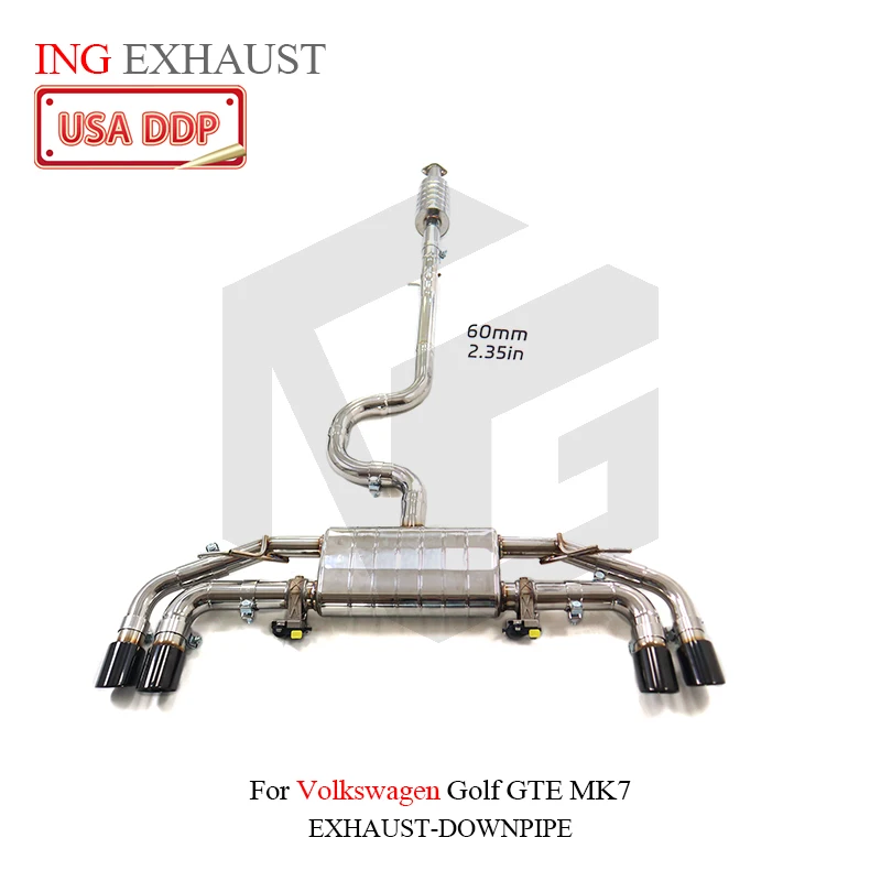 

for Volkswagen Golf GTE MK7 Muffler Engine Remote Auto Performance Exhaust System ING Stainless Steel Valve Catback Pipe