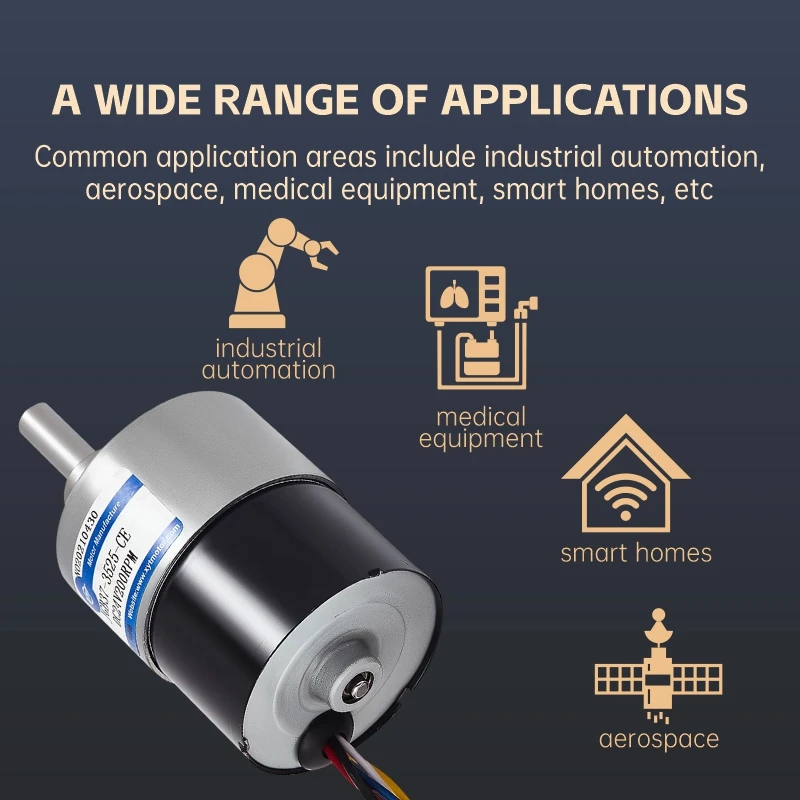 XYT JGB37-3525 12V/24V 최대 토크 35Kg.cm 3525 BLDC 브러시리스 모터 (자전거, 보트, 팬용) RoHS 보호 등급