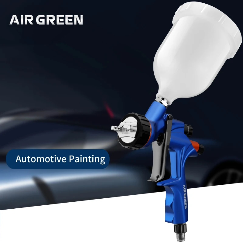 SK2019 Blue Airbrush Tools For Automotive HVLP Spray Gun  AIR GREEN 1.3mm Nozzle Water-Soluble Paint Black