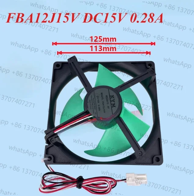 1pc ventilador de refrigeração do freezer para Sharp geladeira freezer Ventilador Motor FBA12J15V DC15V 0.28A