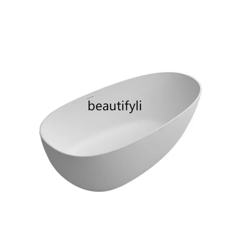 Q178 CC  Household independent artificial stone bathtub integrated small apartment goose egg hotel bathtub