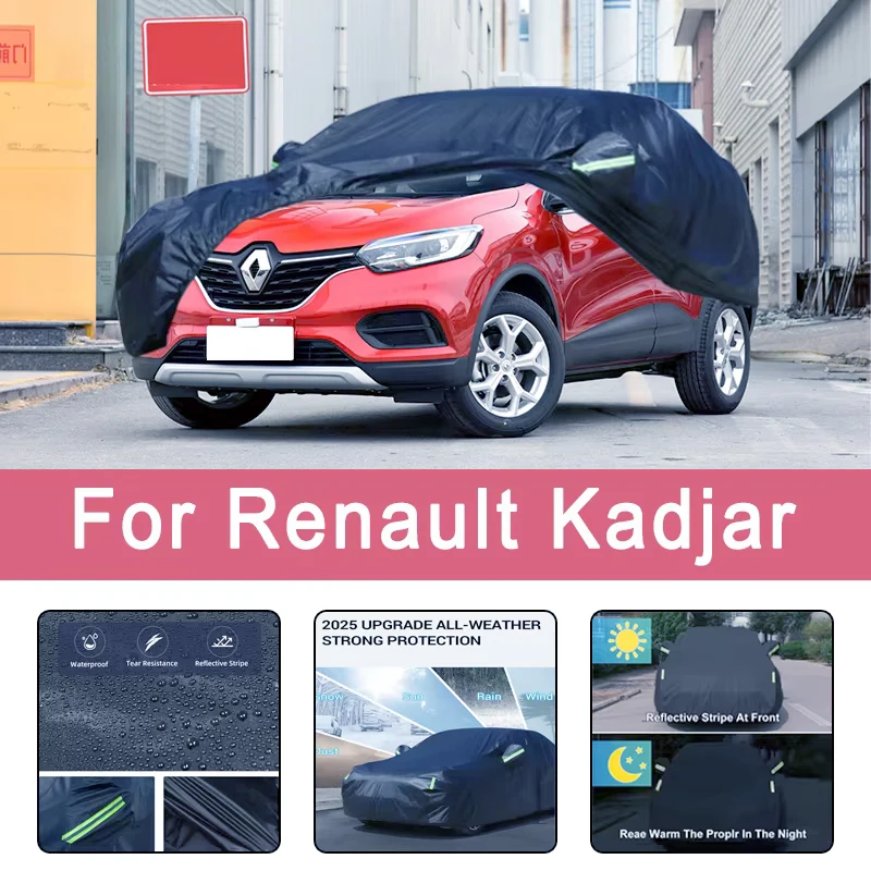 

For Renault Kadjar All-Weather Car Covers 6-in-1 Waterproof Dustproof UV Proof Snowproof Scratch Resistant Protection