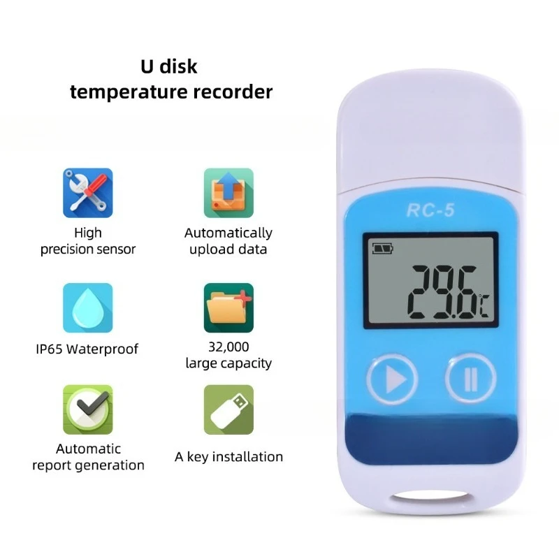 Temperature recorder usb automatic data recording