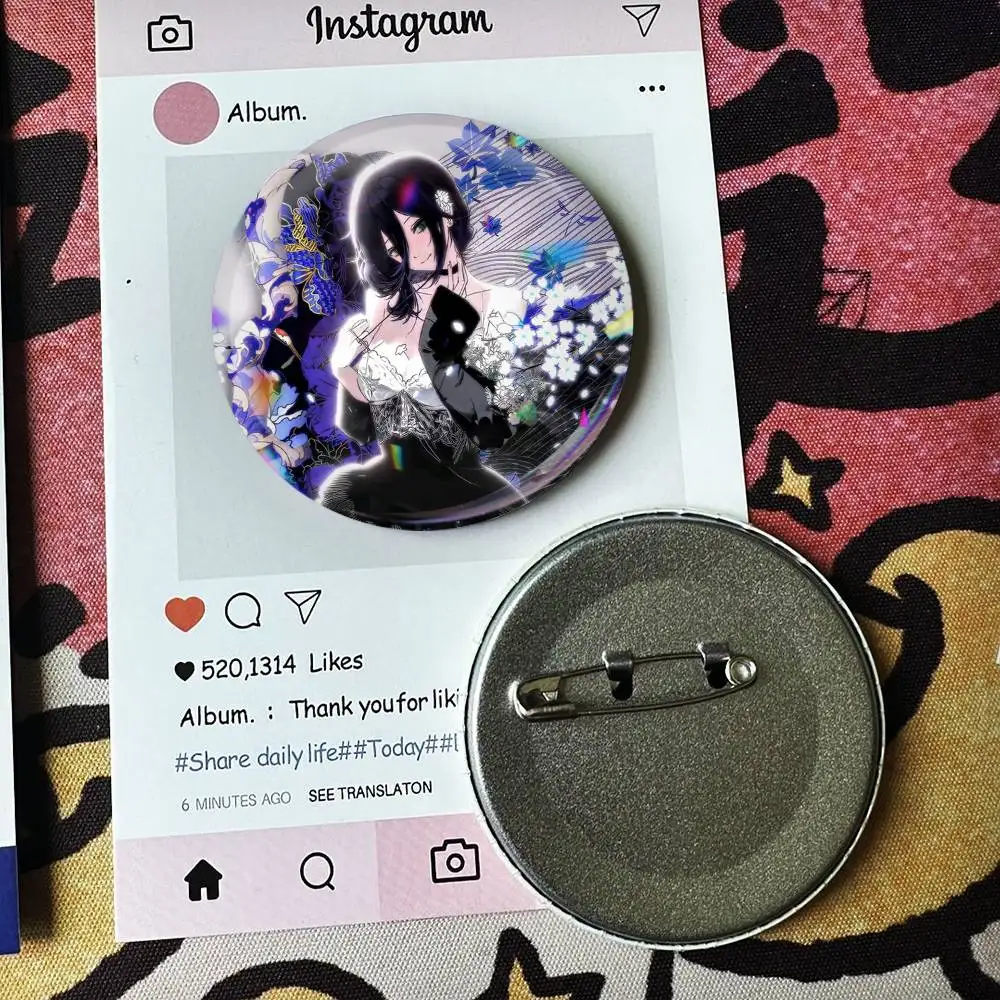 Hybrid Reze  Laser Badge Creative Pins Brooch for Bag Clothes Hat Decor Gifts Fans Collect