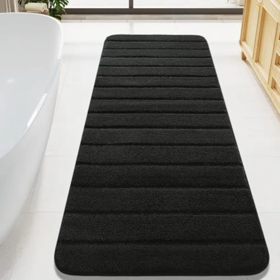 

Long Bathroom Rugs Runner Large Bath Rug Non Slip Washable Absorbent Microfiber Bath Mat Luxury Soft Cozy Bathroom Runner Rug f