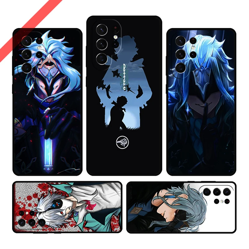 Genshin Impact Dottore Phone Case For Samsung Galaxy S20 FE S21 S10 S23 Plus S24 S22 Ultra Coque Note20 Note10 S9 S8 Cover Capa