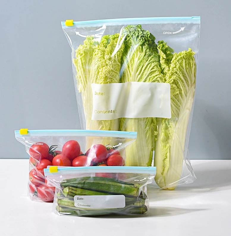 

Zipper Sealed Bag Food Grade Fresh-Keeping Bag Household Refrigerator Storage Food Packaging Sealing And Compact Bag Reusable