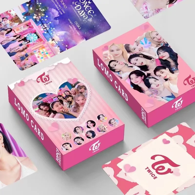 30Pcs/Box Kpop Twice New Ablum Between 1&2 Photocards Lomo Card Double Side Print Photo Cards For Fans Collection Stationery