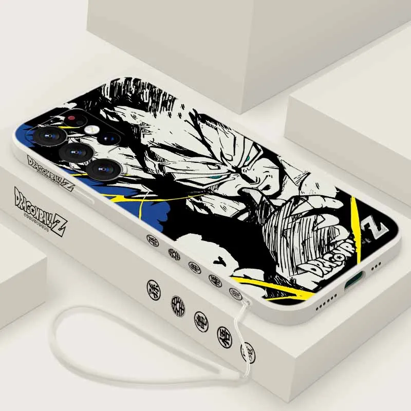 Anime D-D-DragonS Cute For Samsung S26 S25 Edge S24 S23 S22 S21 S20 FE Ultra Plus Lite Liquid Left Rope Phone Case