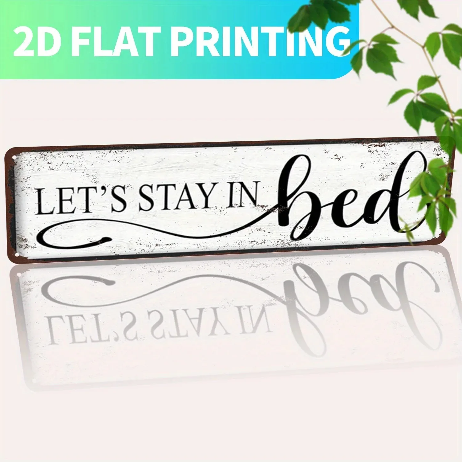 Custom 2D Flat Rustic Aluminum Sign Printed 