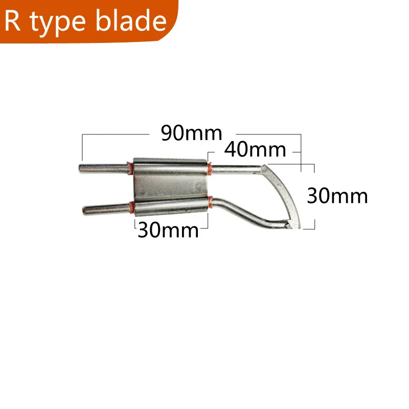 80W Elektrische Hand Gehalten Heißer Messer Cutter Klinge Für Nylon Stoff Seil Gürtel Schneiden R Typ Klinge und F typ Cut Tuch Zubehör