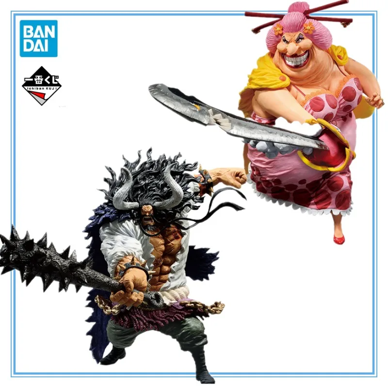 В наличии Bandai Аниме One Piece четыре императора Kaido Big Mom экшн-фигурки 20 см ПВХ Коллекционная модель в коробке игрушки подарок на день рождения