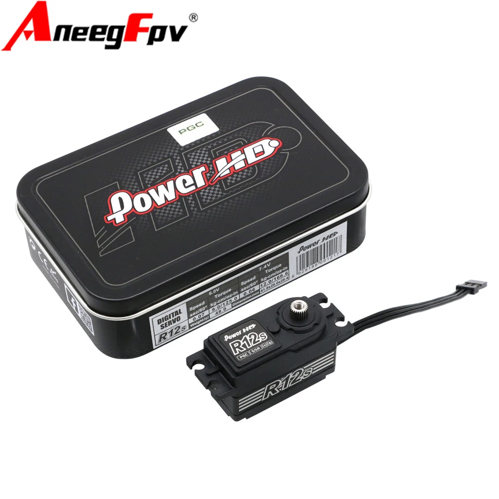 Power HD R12S 12KG High Torgue Brushless Matel Gear Servo 6.0 ~ 8.4V for Rc 1/10 Electric Car