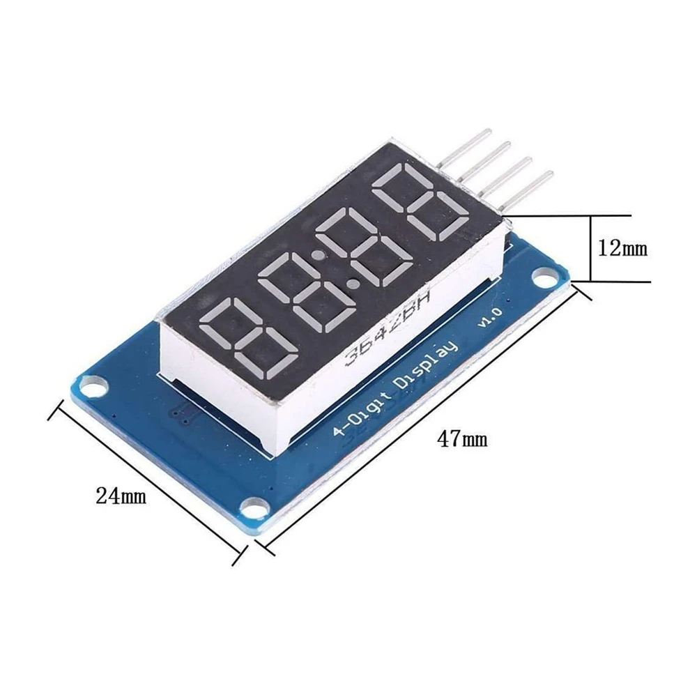 Tm1637 módulo de exibição led para arduino 7 segmento 4 bits 0.36 Polegada relógio vermelho ânodo digital tubo quatro série driver placa pacote