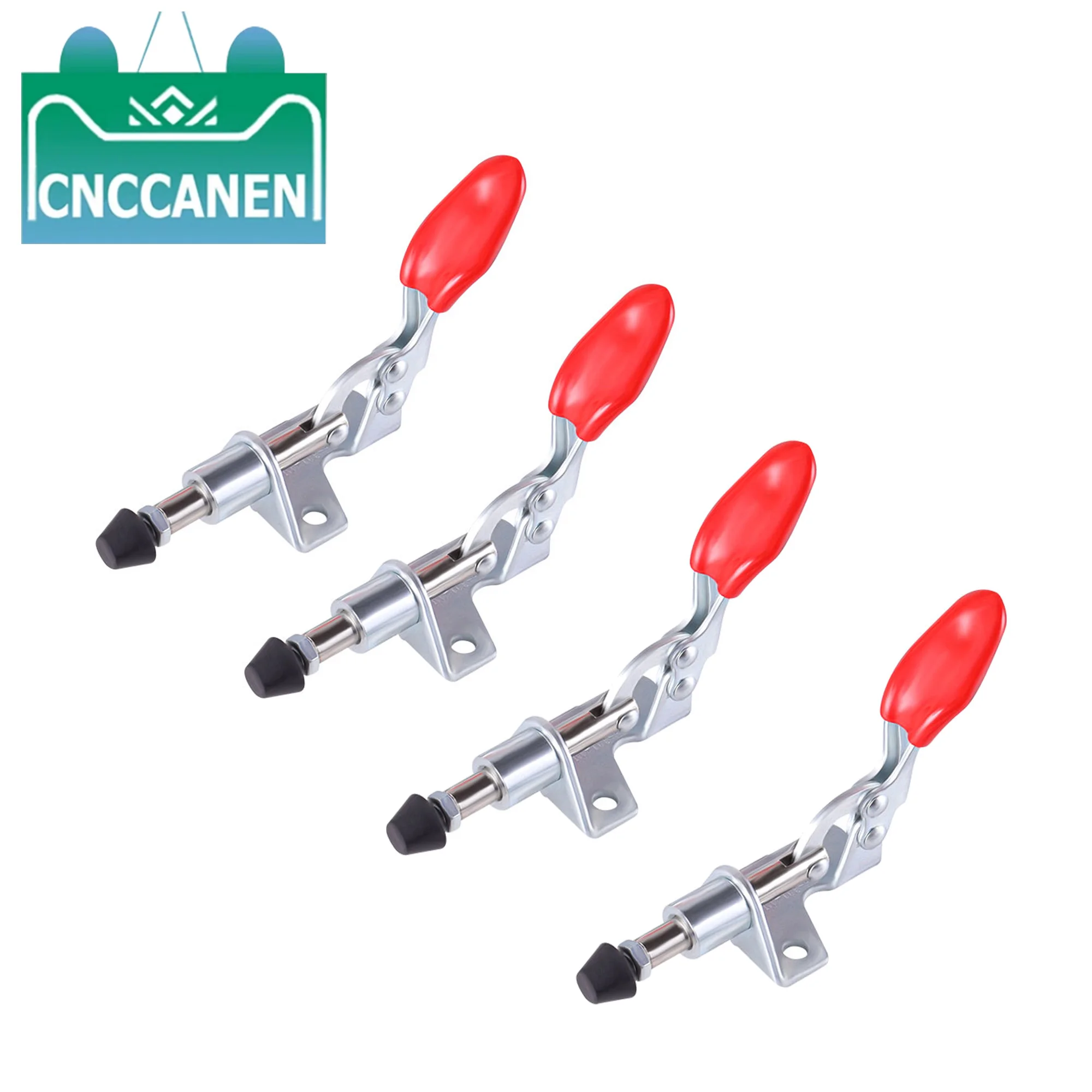 4pcs Quick Release Horizontal Type Clamps GH-301AM Toggle Clamp 45kg Push Pull Action Tool Woodworking Hand Tool