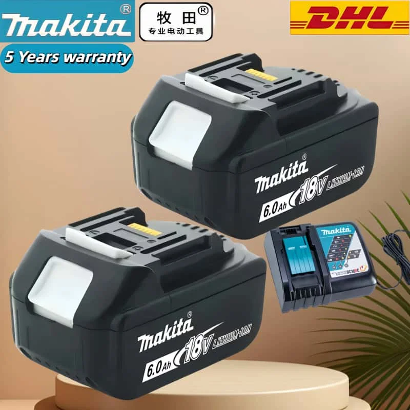 

100% Original Makita18V Battery Power Tool Rechargeable , Replaceable LED Lithium-ion, 6.0Ah BL1860B BL1860 BL1850 BL1840 BL1830