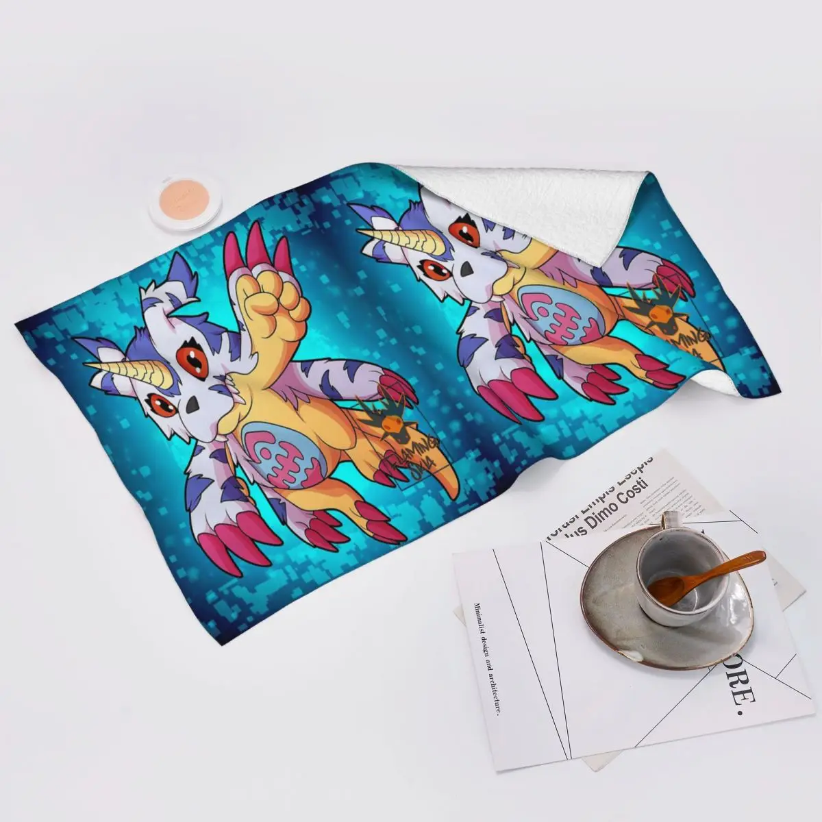 Custom Digimon Soft Face Towel Quick Dry Pool Bath Cotton Towels Absorbent