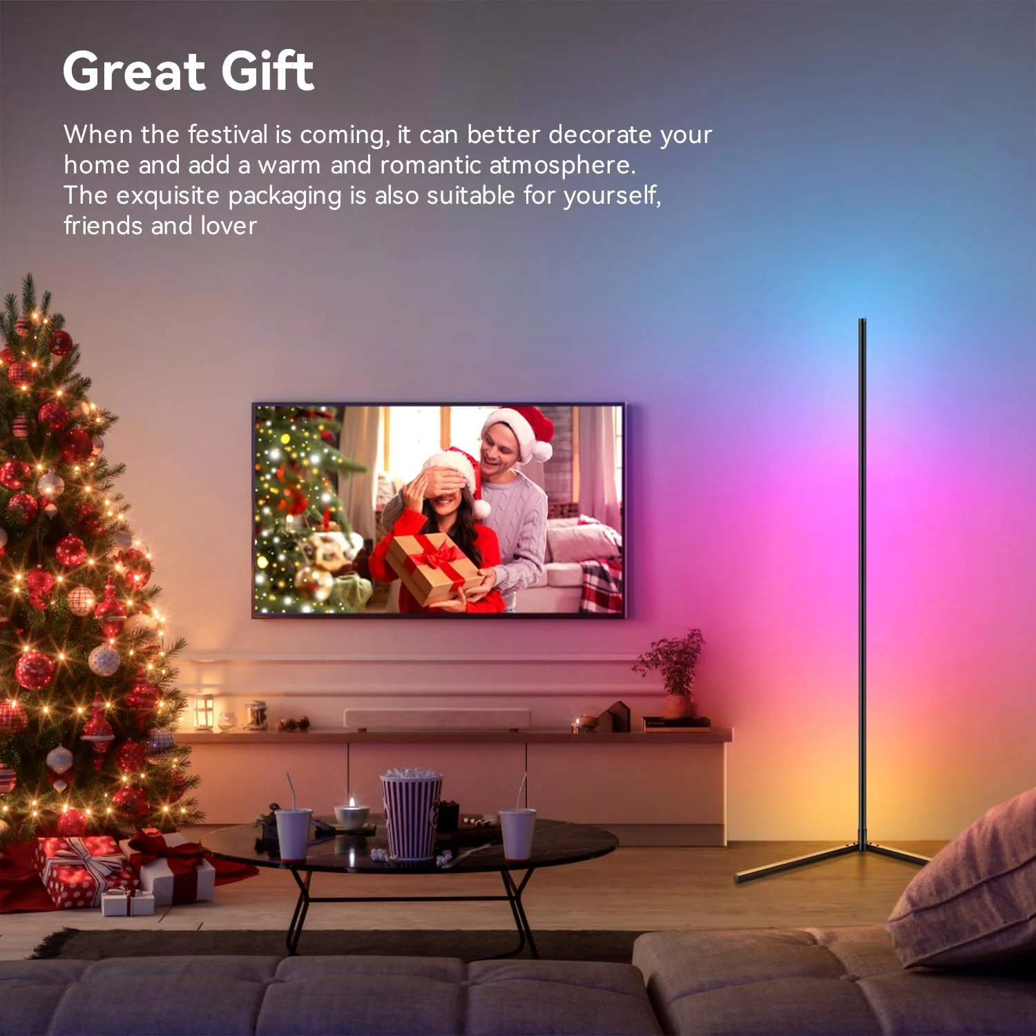 Smart LED RGB Corner Lamp with App & RC