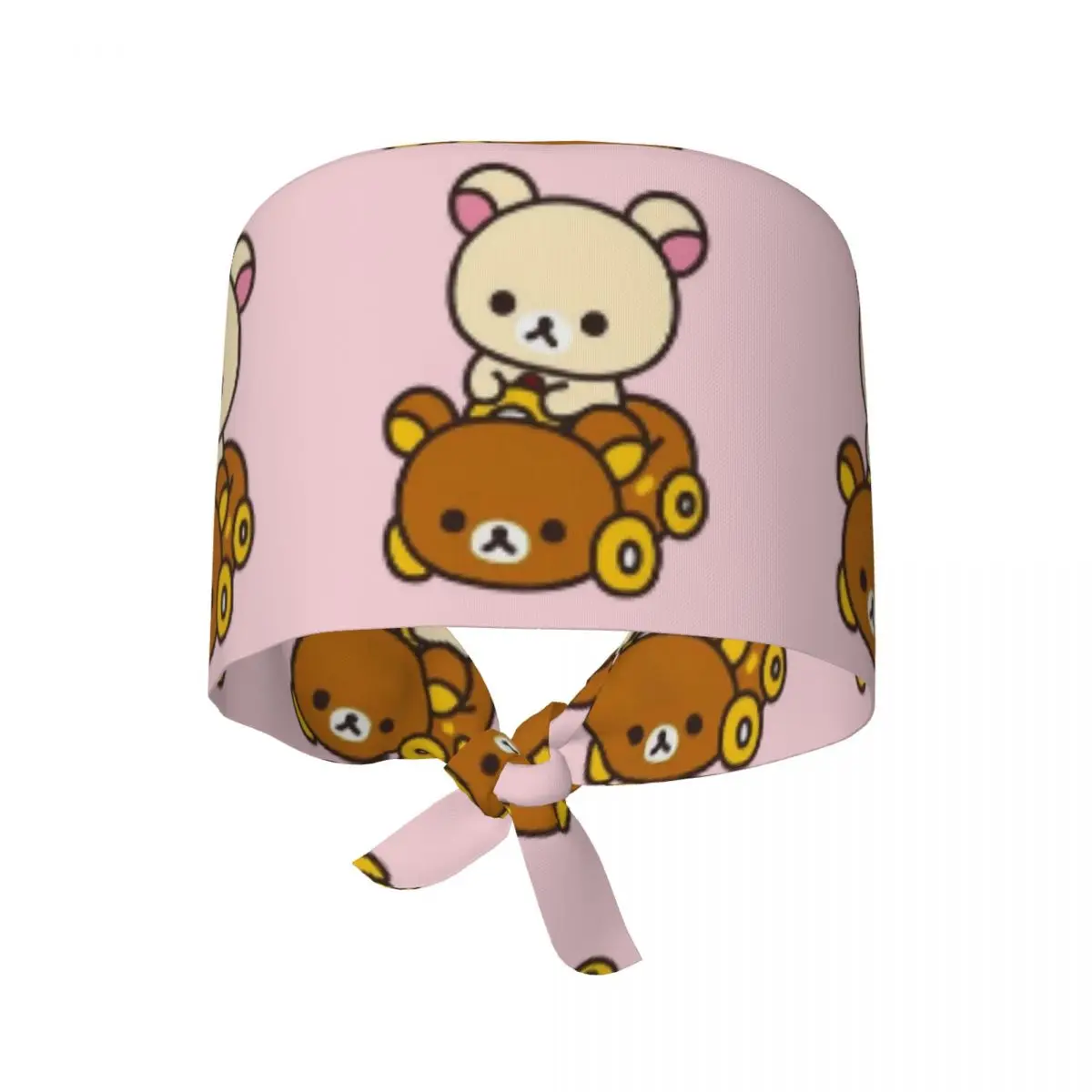 Korilakkuma Driving A Rilakkuma Car Scrub Hat Doctor Working Surgical Cap Unisex Adjustable Nursing Caps for Dentist