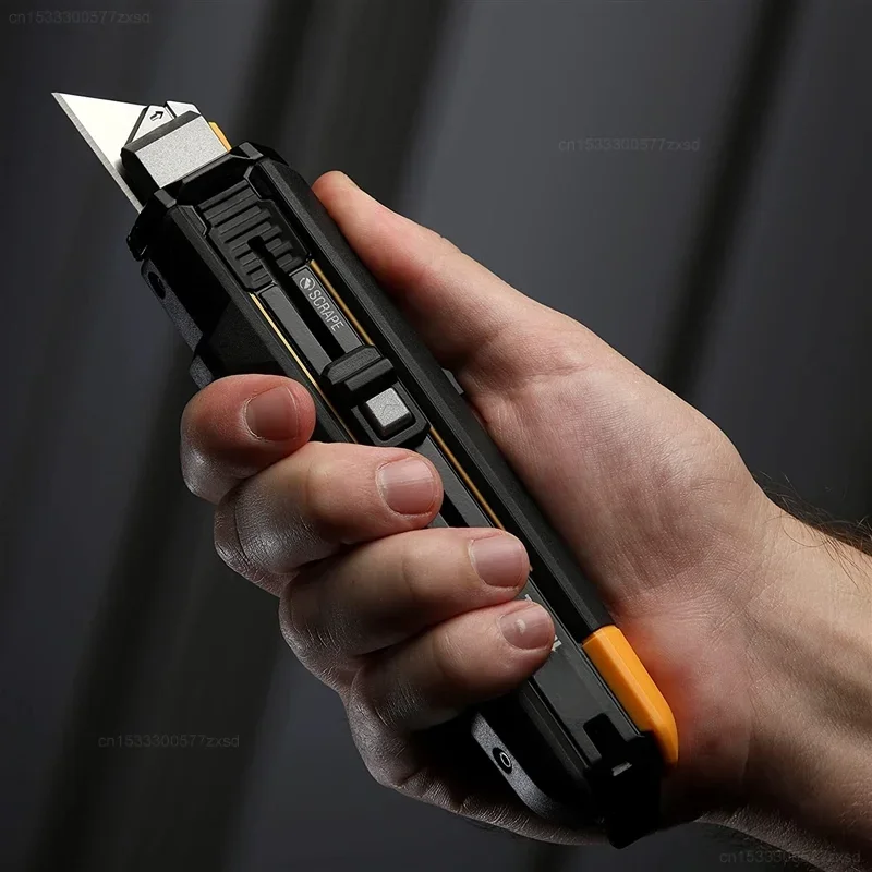 TOUGHBUILT Folding Scraper Utility Knife with 5 Blades Dual Blade Design Cut Scrape Trim for Home Office Workshop DIY TB-H4S5-01