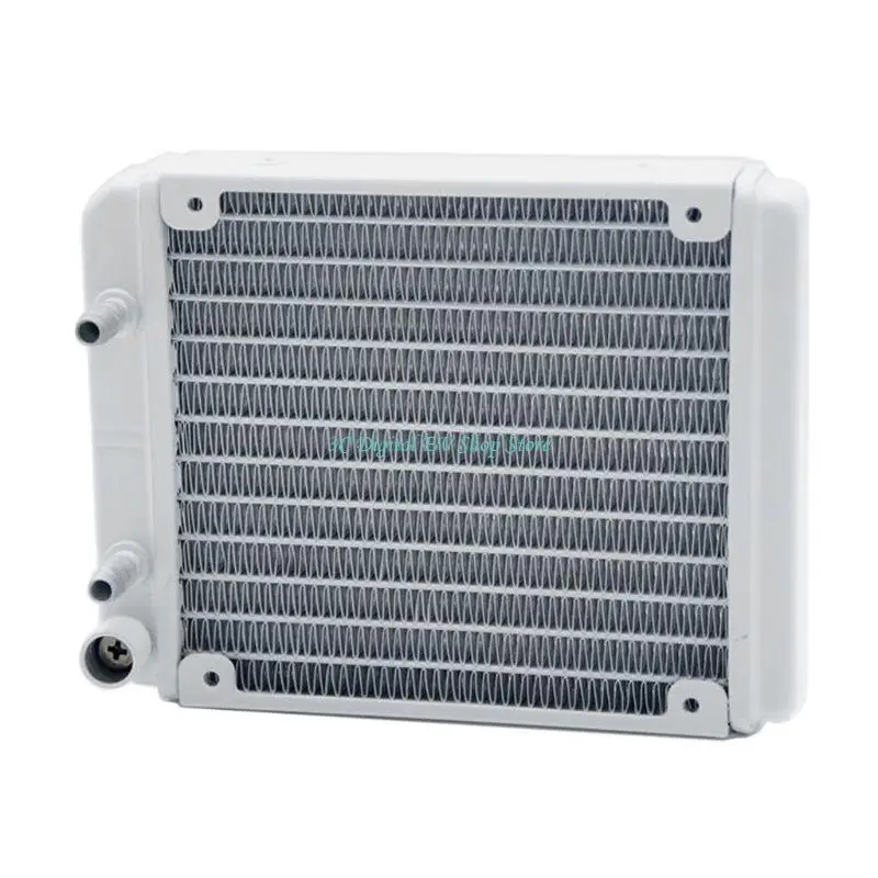 E74D 12 Pipe Aluminum Heat Exchanger Radiator for PC CPU CO2 Water Cool Systems Computer 4 Aluminum Radiator with Tube