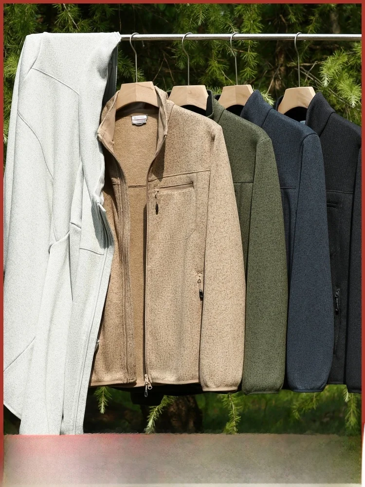 

Мужская вязаная куртка Airproheat Tech Fce, теплая верхняя одежда, легкая осенне-зимняя модная подставка, подходит для молодежи (3) Polye...