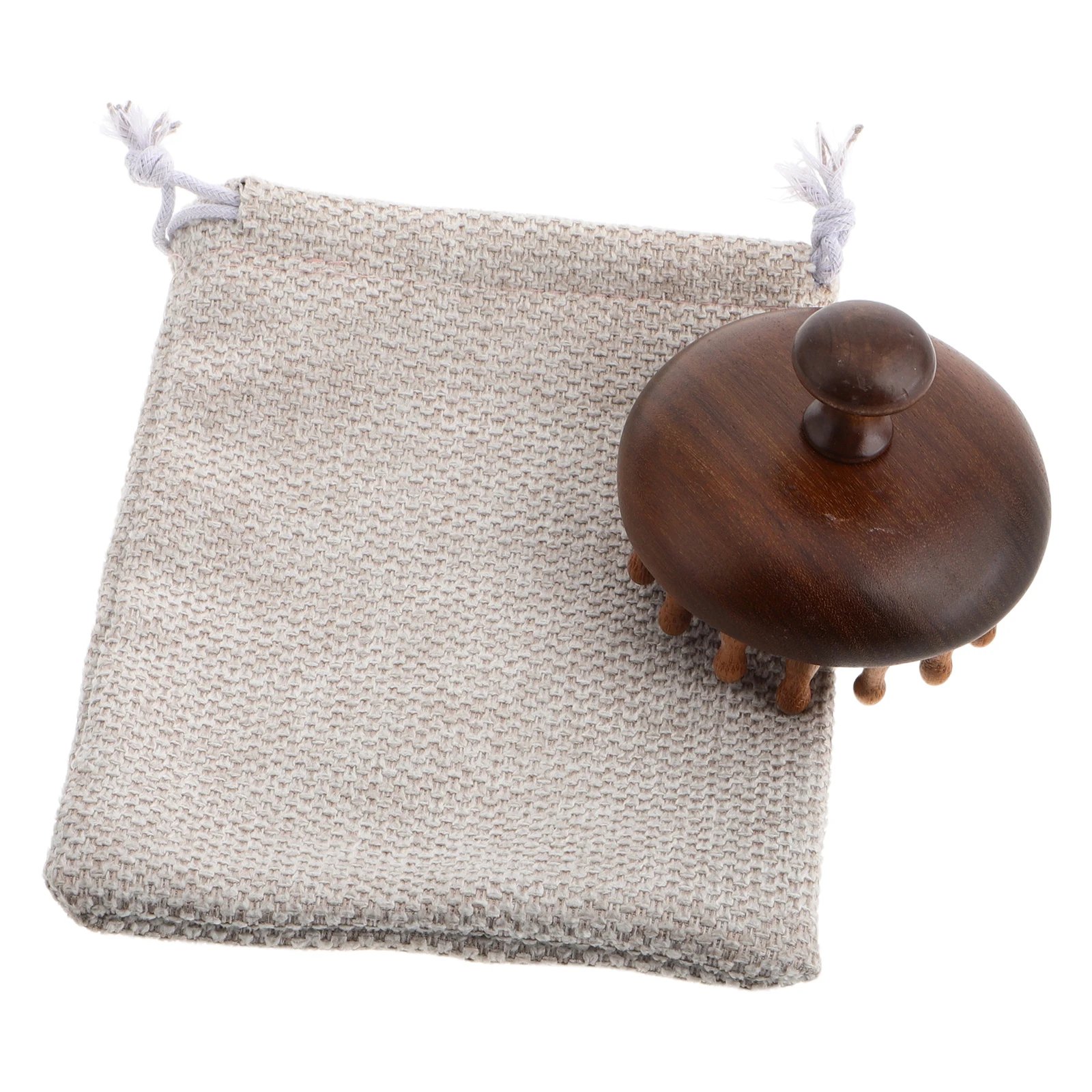 

Ebony Massage Wooden Hair Massager 28 Teeth Wood Scalp Massager Handheld Unisex Smooth Prevent Damage Portable Supply Tool
