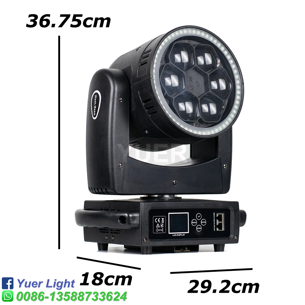 4Pcs/lot 6x40W LED Bee Eye Led Beam Moving Head Wash Zoom Light Stage Lights With LED Strip Dj Effect Light Disco Wedding Bar