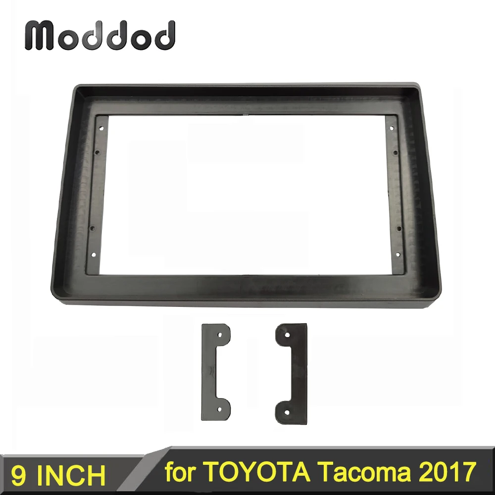 

9 INCH Radio Fascia for TOYOTA Tacoma 2017 Double 2 Din Stereo DVD Player Install Surround Trim Panel Kit Face Plate Audio Frame