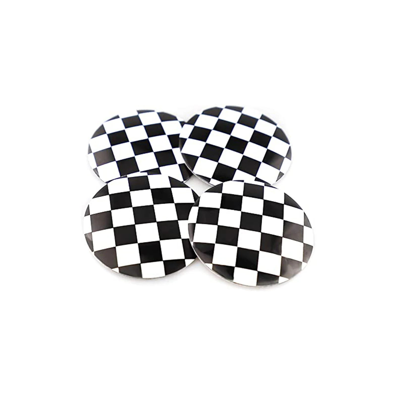 

4PCS 56mm Chessboard Grid Logo Car Wheel Hub Stickers Wheel Hub Modifications Creative Badges Decorative Badges Car Accessories