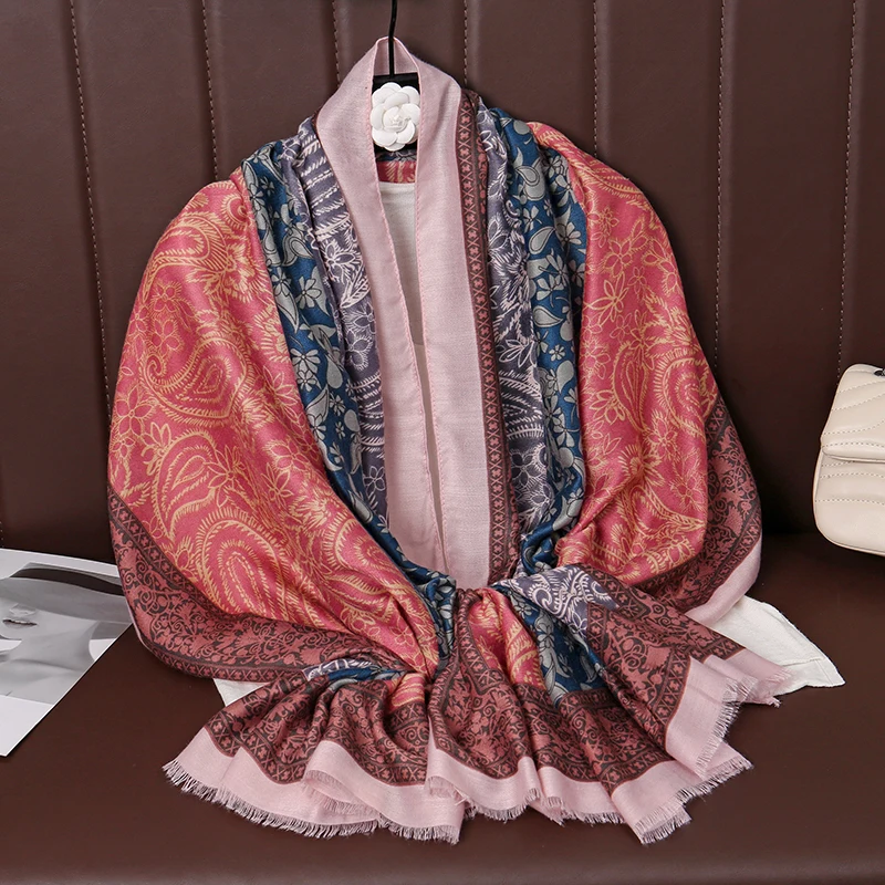 90*180cm Luxury Silk Scarf Women Shawl Print Soft Satin Scarves Head Wrap Hijab Outdoors Muffler Long Shawl Beach Summer