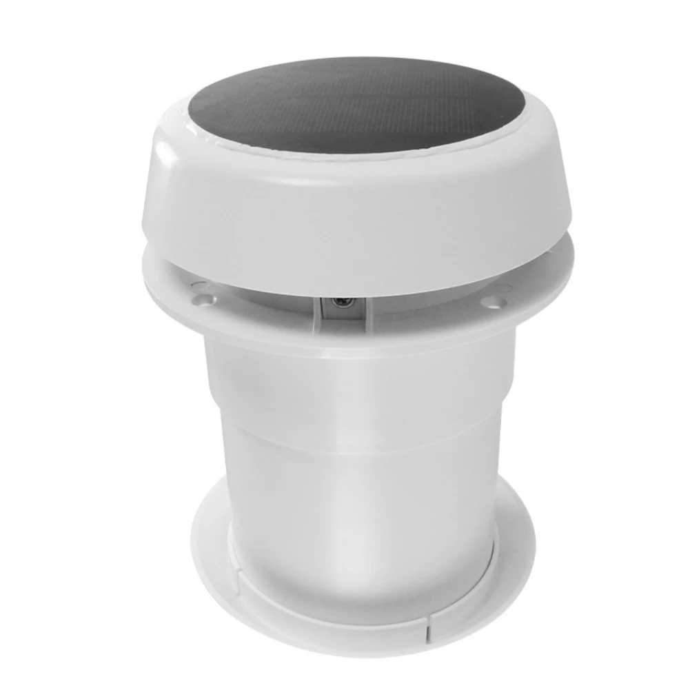 12V Solar Powered Roof Exhaust Fan Vent Mushroom Style for RV For Trailers with Quiet Motor and Intelligent Sensor