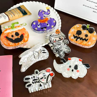 7PCS Halloween pumpkin ghost hair clip