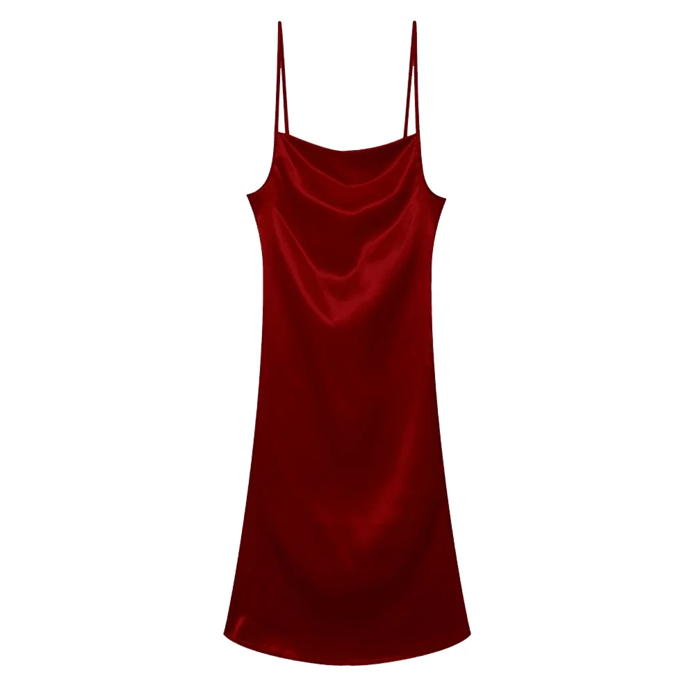 CPSYMYM ドレス春夏セクシーなシンプルなソリッドカラーノースリーブスクエアネックミニパーティーキャミドレス女性のための