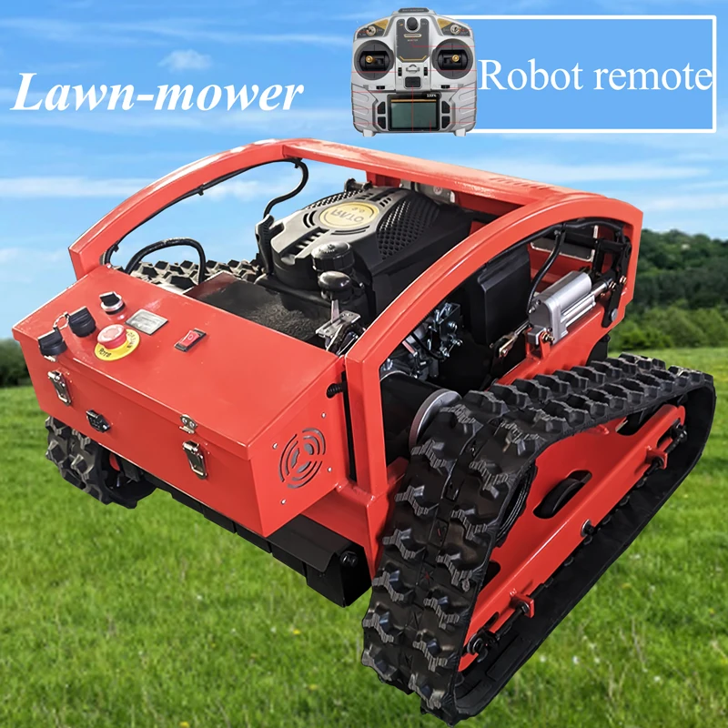 Mechanical Customization CE EPA Approved All Terrain Grass Cutter Agriculture Rubber Tracks Remote Control Robot Lawn Mower