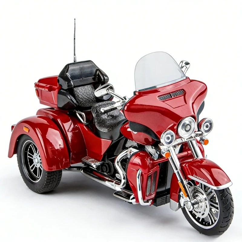 

Модель мотоцикла Davidson 1:9, трёхколёсный, из сплава, симуляционная, детская игрушка, украшение для интерьера, коллекционный предмет.