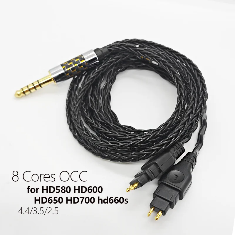 Sennheiser обновленный Сменный кабель для HD580 HD600 HD650 HDxxx HD660S HD58x HD6xx выделенный кабель для наушников 8 ядер 99% 7N OCC