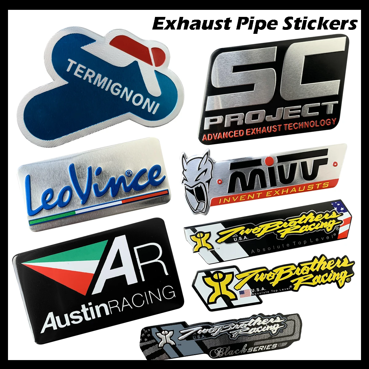 Motorcycle Exhaust Pipe Stickers Aluminium Moto Decals Accessories for Yamaha MT07 Kawasaki Z900 Voge 900 625 DSX CFMOTO 450 MT