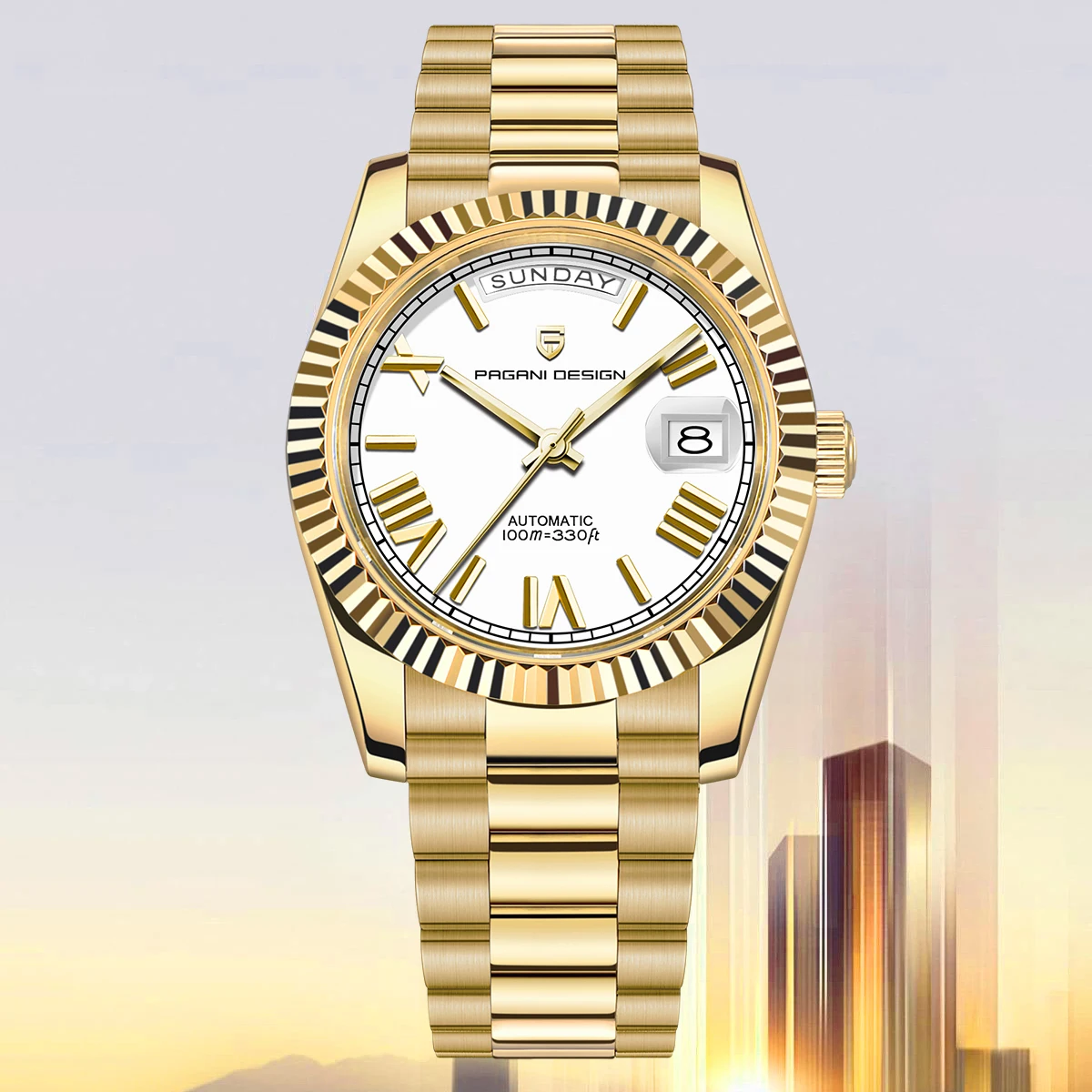 

PAGANI DESIGN 2026 Новые DD40 Роскошные автоматические часы для мужчин Механические наручные часы Мужские японские NH36A С сапфировым стеклом Золотые часы