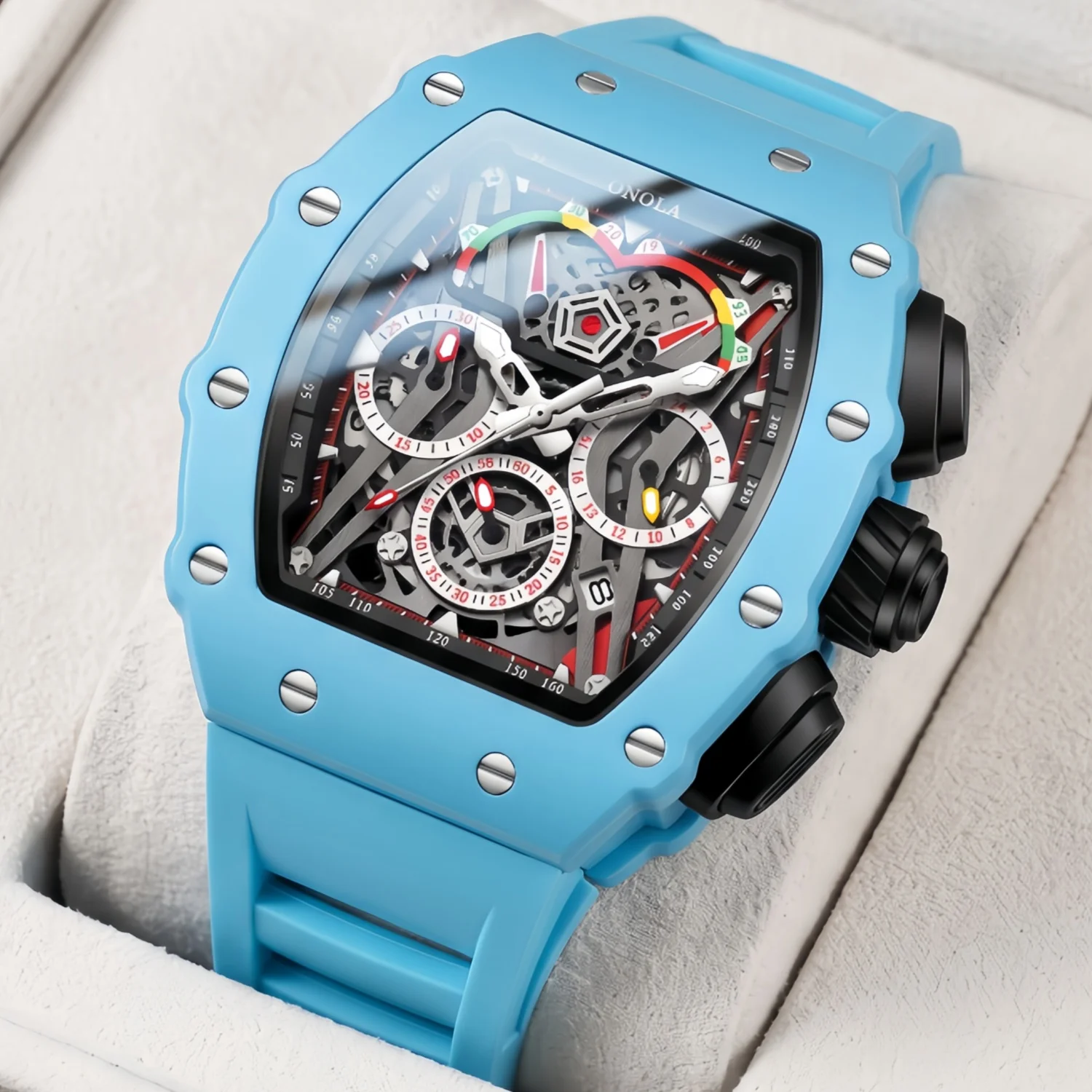 ONOLA Men's Quartz Watch, Multi Dial Timing, Night Light, Waterproof Date Function, Business And Leisure Birthday Gift