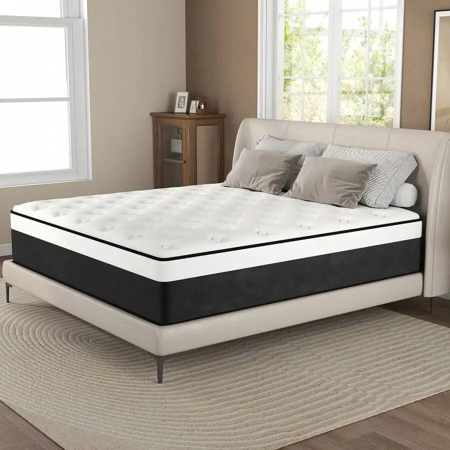 8/10/12/14 Inch Twin Full Queen King Mattress Pocket Springs With Gel Memory Foam Hybrid Mattresses In A Box