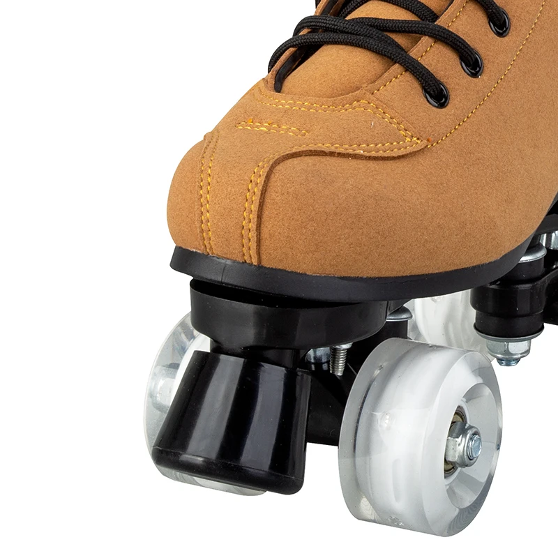 Double Row Skates Sneakers Rollers 4 Wheels Adult Men Roller Skate Pu Leather Non-slip Wear-resistant Beginner Wheel Sport Shoes